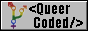 88x31 Queer Coded webring badge
