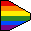 Rainbow right facing arrow