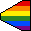 Rainbow left facing arrow